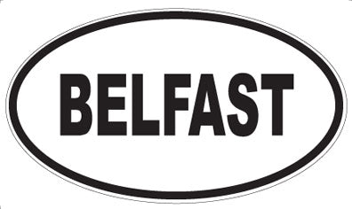 BELFAST - Oval Magnet