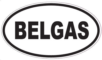 BELGAS - Oval Sticker