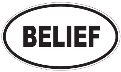 BELIEF - Oval Sticker