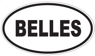BELLES - Oval Sticker