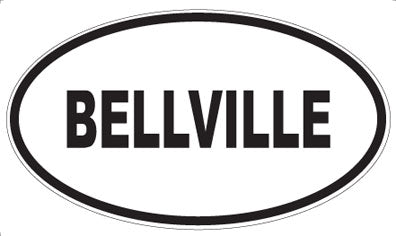 BELLVILLE - Oval Magnet