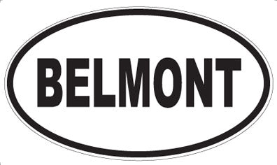 BELMONT - Oval Magnet