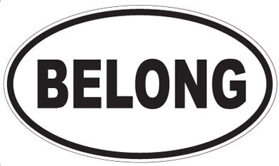 BELONG - Oval Sticker