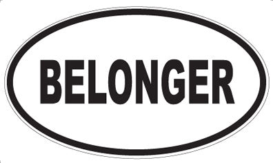 BELONGER - Oval Magnet