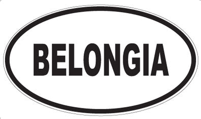 BELONGIA - Oval Magnet