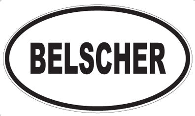 BELSCHER - Oval Magnet
