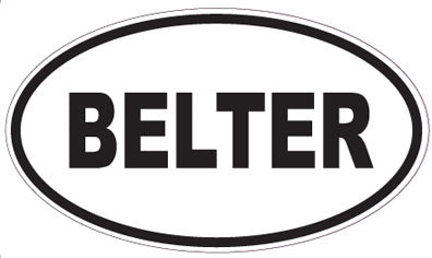BELTER - Oval Sticker