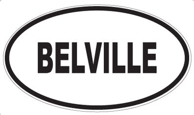 BELVILLE - Oval Magnet
