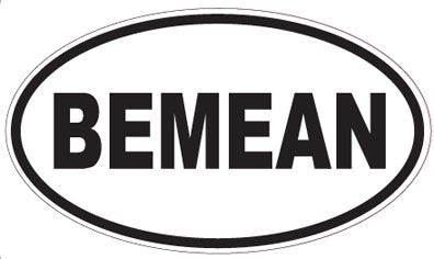 BEMEAN - Oval Sticker