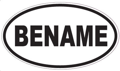 BENAME - Oval Sticker
