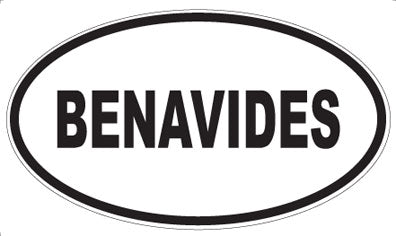 BENAVIDES - Oval Magnet