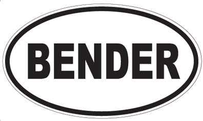 BENDER - Oval Sticker