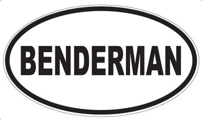 BENDERMAN - Oval Magnet