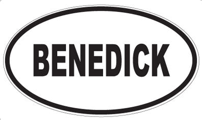 BENEDICK - Oval Magnet