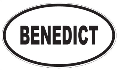 BENEDICT - Oval Magnet