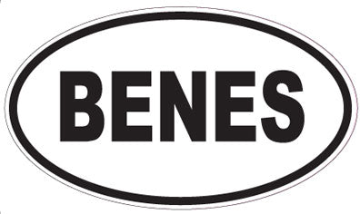 BENES - Oval Sticker