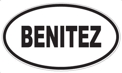 BENITEZ - Oval Magnet