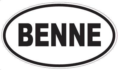BENNE - Oval Sticker