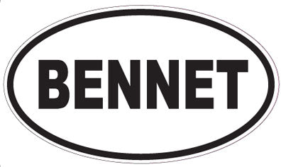 BENNET - Oval Sticker