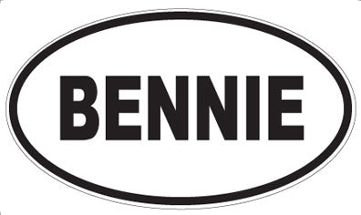BENNIE - Oval Magnet