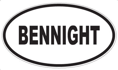 BENNIGHT - Oval Magnet