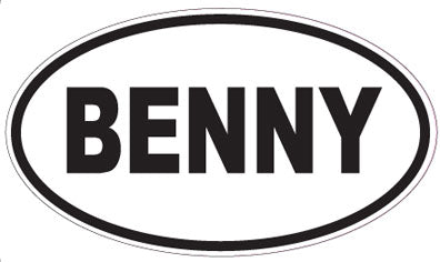 BENNY - Oval Sticker