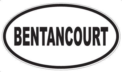BENTANCOURT - Oval Magnet