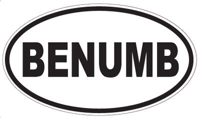 BENUMB - Oval Sticker