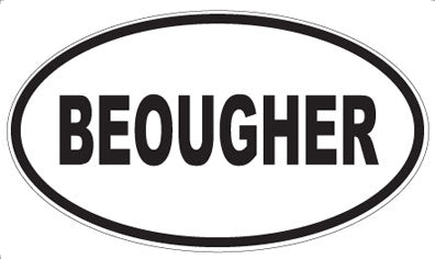 BEOUGHER - Oval Magnet