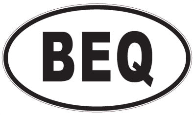 BEQ - 3 Letter Initials Oval Sticker