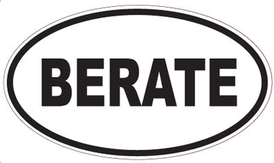 BERATE - Oval Sticker