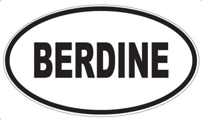 BERDINE - Oval Magnet