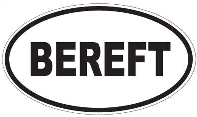 BEREFT - Oval Sticker