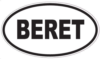 BERET - Oval Sticker