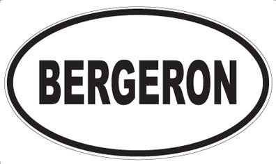 BERGERON - Oval Magnet