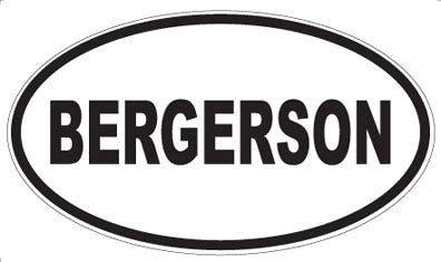 BERGERSON - Oval Magnet