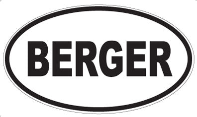 BERGER - Oval Magnet