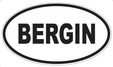 BERGIN - Oval Magnet