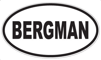 BERGMAN - Oval Magnet