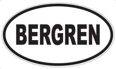 BERGREN - Oval Magnet