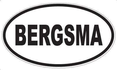 BERGSMA - Oval Magnet