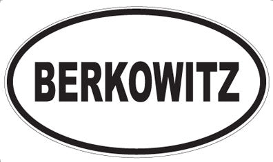 BERKOWITZ - Oval Magnet