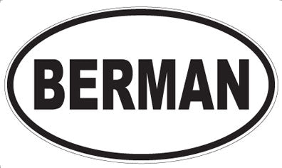 BERMAN - Oval Magnet