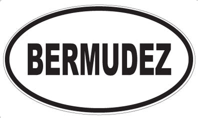 BERMUDEZ - Oval Magnet