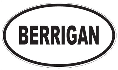 BERRIGAN - Oval Magnet