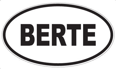 BERTE - Oval Magnet