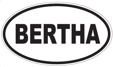 BERTHA - Oval Sticker