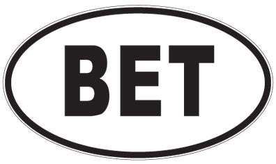 BET - 3 Letter Initials Oval Sticker