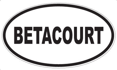 BETACOURT - Oval Magnet