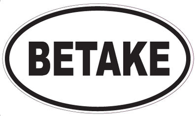 BETAKE - Oval Sticker